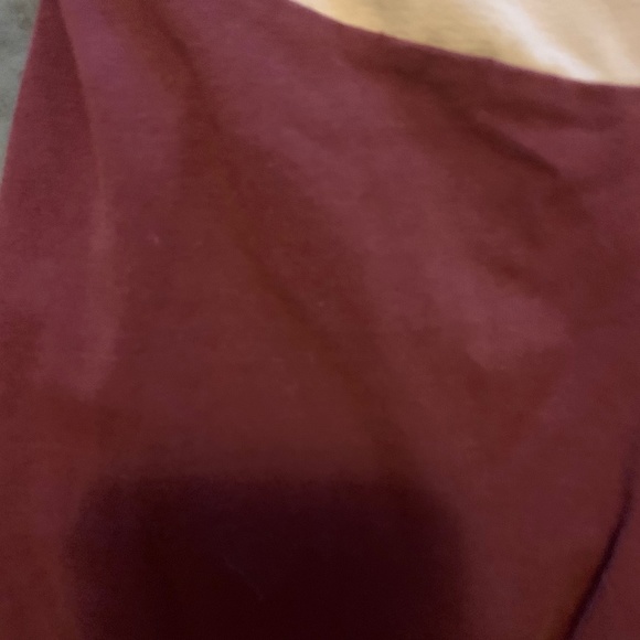 Motherhood Maternity Burgundy Leggings With Full Tan Panel Size Small (796) - Picture 6 of 7